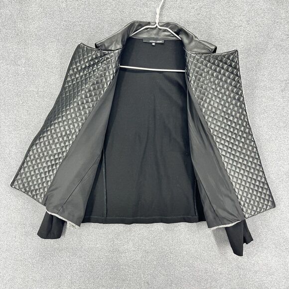 Amanda & Chelsea Jacket Woman Plus 18 W Gray Black Zip Front Tweed collared - Picture 3 of 11